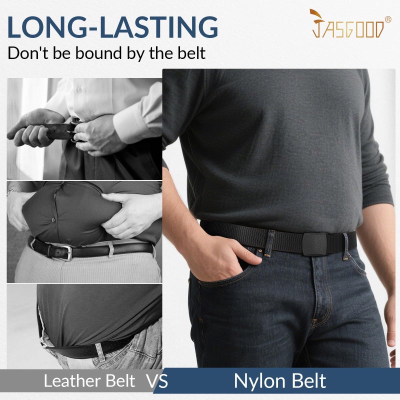 JASGOOD Nylon Canvas Breathable Military Tactical Men Waist Belt With Plastic Buckle - Image 4